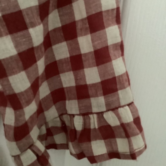 Capulet “Nadine” Red/White Gingham Ruffle Wrap Dress Size M NEW WITHOUT TAGS - Picture 3 of 11